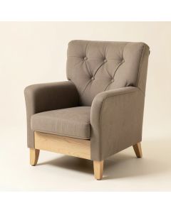 Mathis 37.4 '' Wide Tufted Polyester Wingback Chair (synthetic illustration; no displayed measurements)