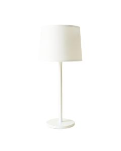 Oak Branch Floor Lamp With A Plain Fabric Shade - White (synthetic illustration; no displayed measurements)
