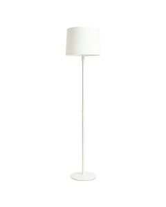Cove Crossing Floor Lamp With A Plain Fabric Shade - White