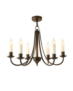 6-Light Candle Style Drum Chandelier (synthetic illustration; no displayed measurements)