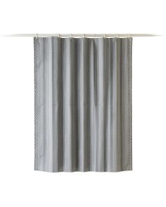 Summit Dale Shower Curtain Hanging Flat From A Plain Rod - Gray (synthetic illustration; no displayed measurements)