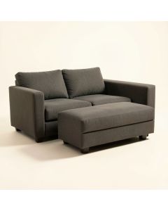 Sofa Bed With Ottoman (synthetic illustration; no displayed measurements)