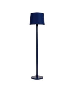 Field Bend Floor Lamp With A Plain Fabric Shade - Navy (synthetic illustration; no displayed measurements)