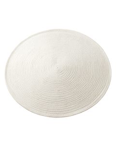 Maple Bluff Round Area Rug - White (synthetic illustration; no displayed measurements)