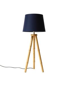 Stone Canyon Floor Lamp With A Plain Fabric Shade - Navy (synthetic illustration; no displayed measurements)