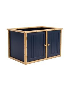 Shore Falls Empty Furniture-Style Litter Enclosure - Navy (synthetic illustration; no displayed measurements)