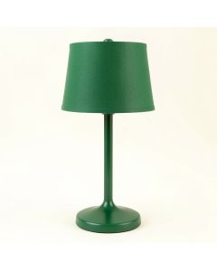 Spruce Branch Table Lamp With A Plain Fabric Shade - Green (synthetic illustration; no displayed measurements)