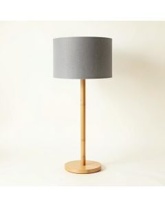 Dune Brook Floor Lamp With A Plain Fabric Shade - Gray (synthetic illustration; no displayed measurements)