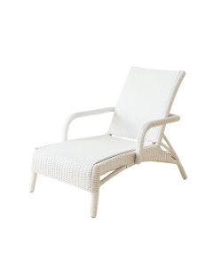 Willow Arc Outdoor Lounge Chair - White (synthetic illustration; no displayed measurements)