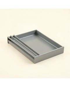 Rowan Crossing Empty Under-Desk Cable Tray - Gray (synthetic illustration; no displayed measurements)