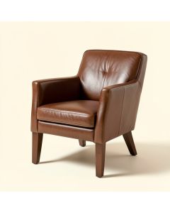 Clintonpark Genuine Leather Upholstered Dining Chair (synthetic illustration; no displayed measurements)