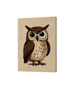 Abstract Owl Graphic Art On Wrapped Canvas (synthetic illustration; no displayed measurements)