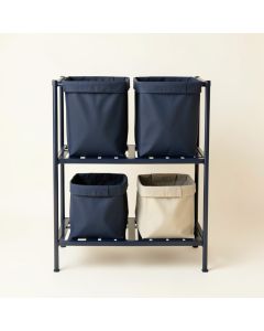 Oak Canyon Laundry Sorting Station With Plain Removable Bags - Navy (synthetic illustration; no displayed measurements)