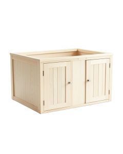 Flint Bluff Empty Furniture-Style Litter Enclosure - Ivory (synthetic illustration; no displayed measurements)