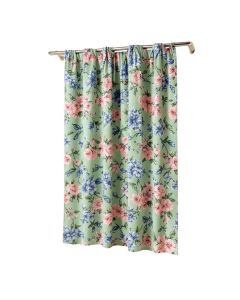 Lavinia Paradise 100 % Cotton Floral Room Darkening Rod Pocket Single Curtain Panel