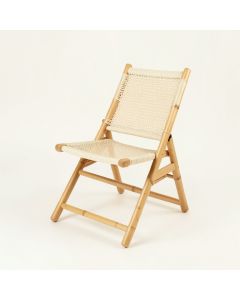 Ash Bridge Folding Outdoor Chair - Ivory (synthetic illustration; no displayed measurements)
