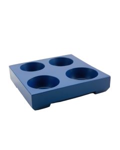 Briar Bend Pet Feeding Stand With Two Plain Empty Bowls - Blue (synthetic illustration; no displayed measurements)