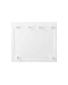 Flint Crest Empty Wall-Mounted Tool Organizer Panel - White (synthetic illustration; no displayed measurements)