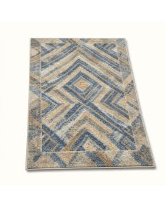 Tollette Chevron Hand Tufted Blue/Gray/Tan Area Rug (synthetic illustration; no displayed measurements)