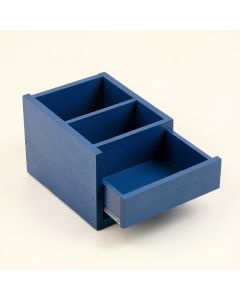 Meadow Bluff Empty Coffee-Station Organizer - Blue (synthetic illustration; no displayed measurements)