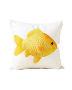 Bubbles The Gold Fish Throw Pillow (synthetic illustration; no displayed measurements)