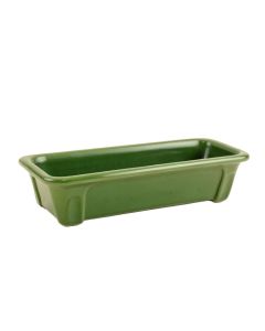 Spruce Bend Empty Railing Planter With Integral Brackets - Green