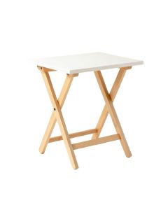 Hazel Bridge Compact Balcony Table - White (synthetic illustration; no displayed measurements)