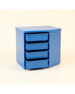 Harbor Crest Small-Parts Storage Drawer Cabinet - Blue (synthetic illustration; no displayed measurements)