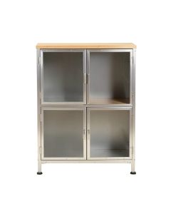 Industrial Wood And Metal Bookcase With Dovetail English Front , Silver (synthetic illustration; no displayed measurements)
