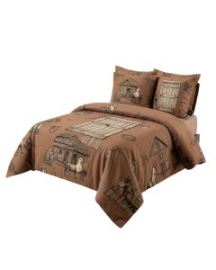 Vintage Rustic Wooden Door Of Old Barn Duvet Cover Set (synthetic illustration; no displayed measurements)