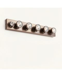 Branford 6 - Light Rubbed Bronze Vanity Light (synthetic illustration; no displayed measurements)