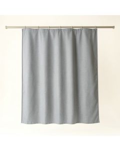 Fern Bridge Shower Curtain Hanging Flat From A Plain Rod - Gray (synthetic illustration; no displayed measurements)