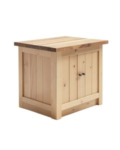 Crugers Shutter Door Kitchen Island With Butcher Block Top