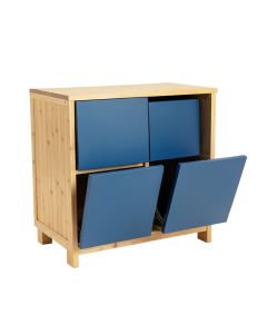 Alder Dell Freestanding Pull-Out Hamper Cabinet - Blue (synthetic illustration; no displayed measurements)