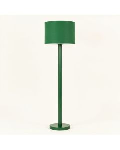 Birch Branch Floor Lamp With A Plain Fabric Shade - Green (synthetic illustration; no displayed measurements)