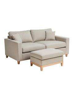 Jeddito 107.5 '' Wide Linen Reversible Sofa & Chaise With Ottoman
