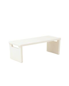 Cedar Bend Narrow Outdoor Storage Bench - White (synthetic illustration; no displayed measurements)