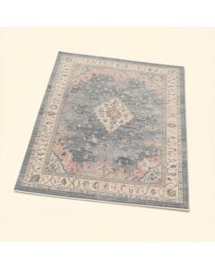 Ramiro Oriental Gray/Blue/Beige/Pink Area Rug (synthetic illustration; no displayed measurements)