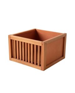 Cliff Crest Empty Furniture-Style Litter Enclosure - Terracotta (synthetic illustration; no displayed measurements)