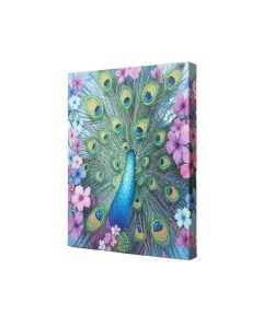 Floral Peacock Canvas Art
