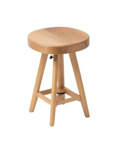 Molinaro Swivel Solid Wood Adjustable Height Bar Stool