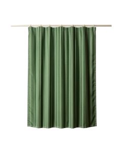 Dune Canyon Shower Curtain Hanging Flat From A Plain Rod - Green (synthetic illustration; no displayed measurements)