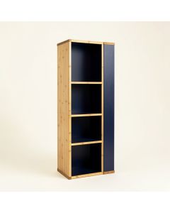 Wren Bluff Narrow Cubby Tower - Navy (synthetic illustration; no displayed measurements)