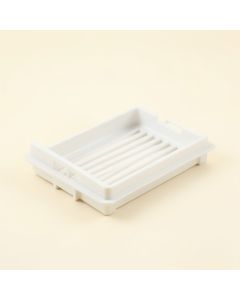 Olive Bend Empty Under-Desk Cable Tray - White (synthetic illustration; no displayed measurements)