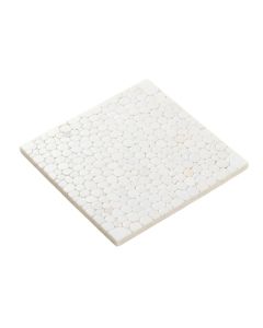 Arctic 1 '' X 2 '' Seashell Mosaic Tile In White (synthetic illustration; no displayed measurements)