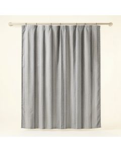 Hill Canyon Shower Curtain Hanging Flat From A Plain Rod - Gray (synthetic illustration; no displayed measurements)