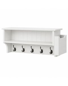 Bay Dale Wall-Mounted Entryway Organizer Shelf - White