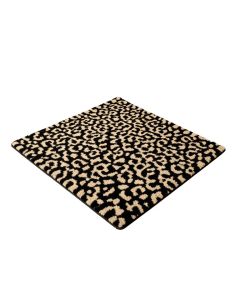 Animal Print Hand Knotted Wool Black/Beige Area Rug (synthetic illustration; no displayed measurements)