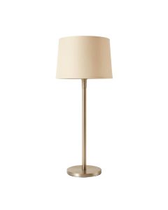 Birch Crossing Floor Lamp With A Plain Fabric Shade - Beige