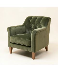 Eclectica 59 '' Wide Tufted Velvet Armchair (synthetic illustration; no displayed measurements)